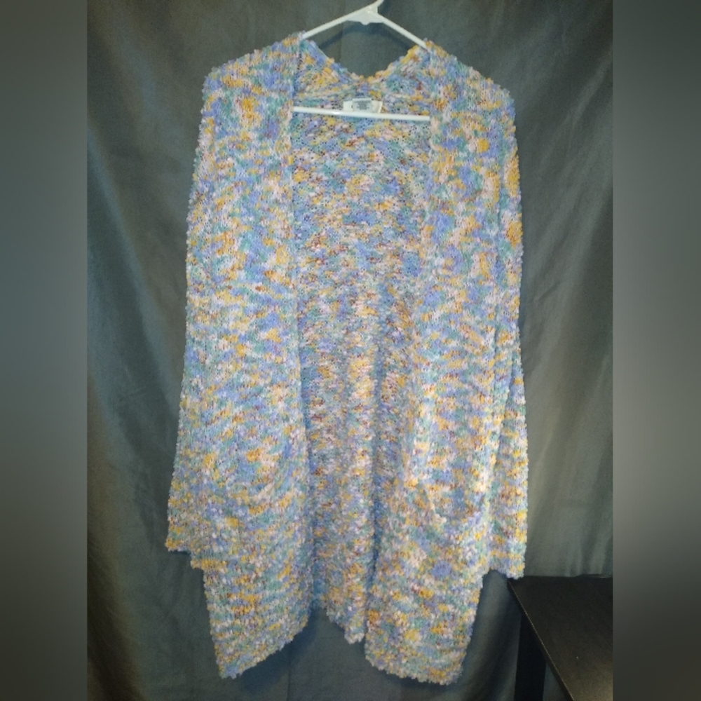 Jessica Simpson pastel knitted long cardigan